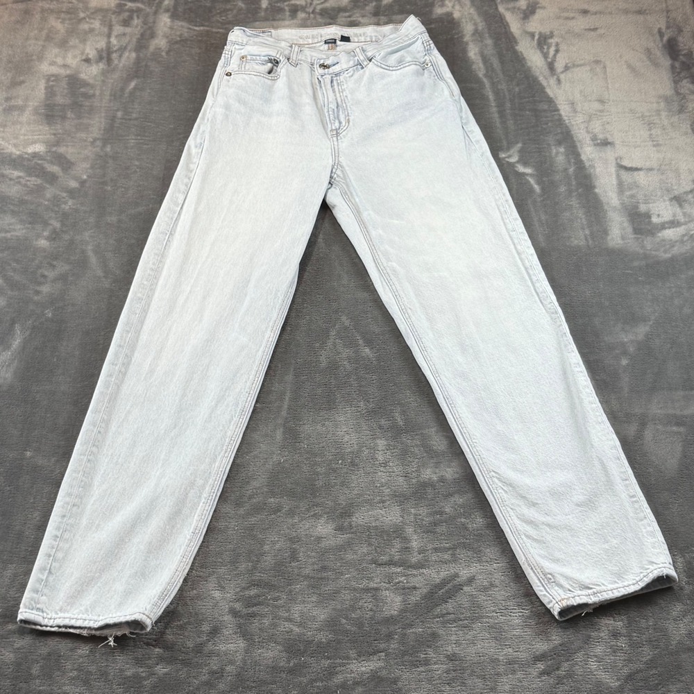 American Eagle Highest Rise Baggy Straight Strigid Jeans Light Wash 2 Regular